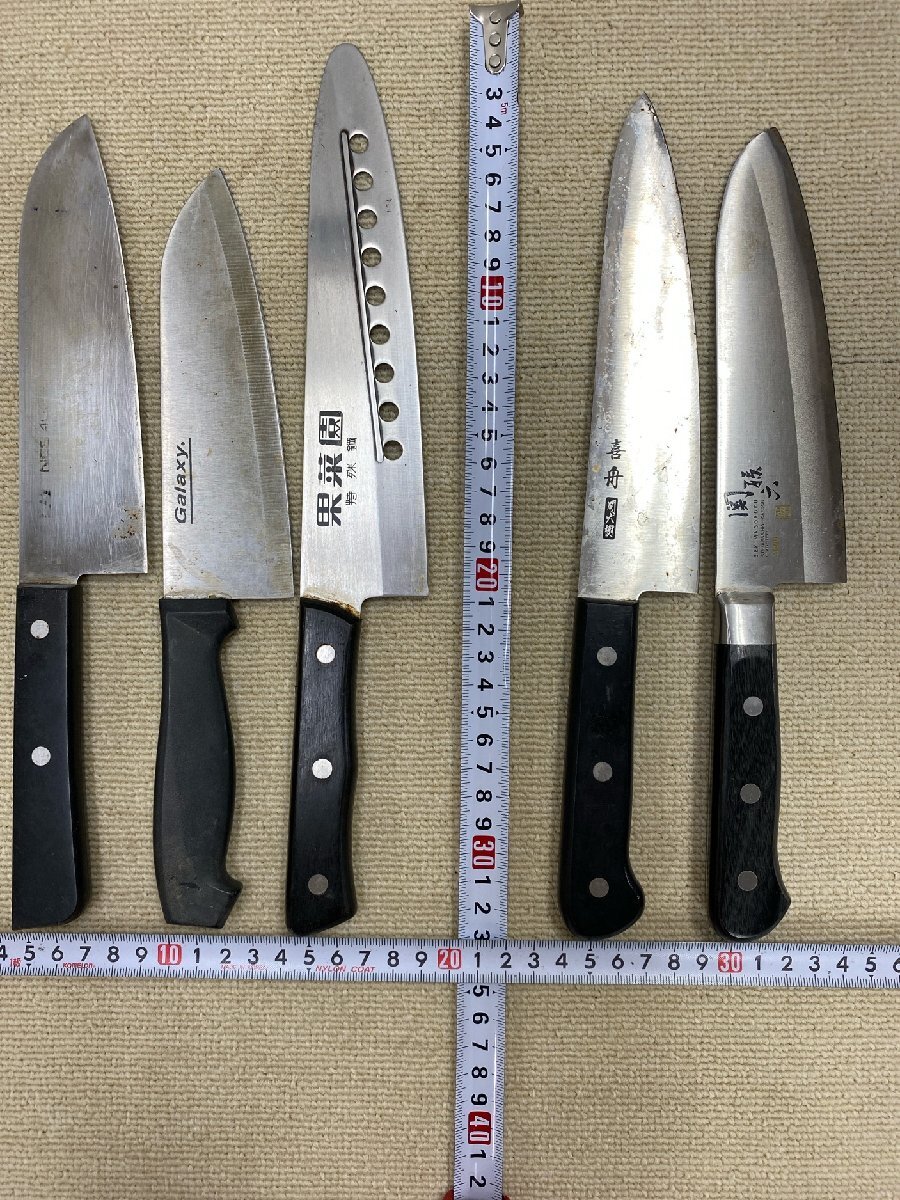 【現状品】包丁 まとめて 30本 在銘あり 木屋 濃州正宗作 堺屋一心作 三徳包丁 菜切包丁 ケーキナイフ 調理器具_画像8