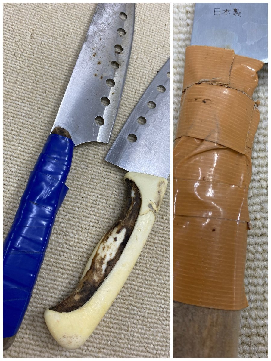 【現状品】包丁 まとめて 30本 在銘あり 木屋 濃州正宗作 堺屋一心作 三徳包丁 菜切包丁 ケーキナイフ 調理器具_画像10