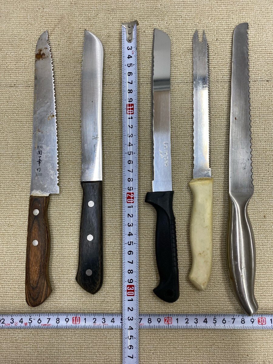 【現状品】包丁 まとめて 30本 在銘あり 木屋 濃州正宗作 堺屋一心作 三徳包丁 菜切包丁 ケーキナイフ 調理器具_画像9