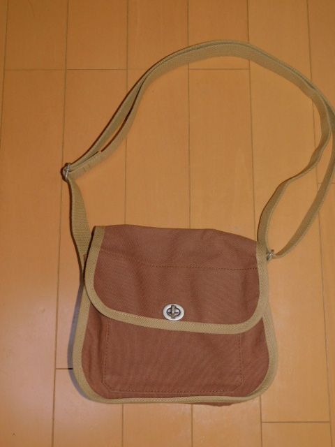 信三郎帆布★新品同様 綿帆布小型ポシェットショルダーバック★型番S-14_画像1