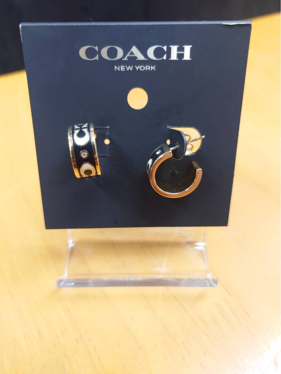 コーチ アクセサリー レディース COACH イヤリング 小物 シグネチャー エナメル ハギー ピアス CI903 GDBK ゴールド/ブラック WWW_画像3