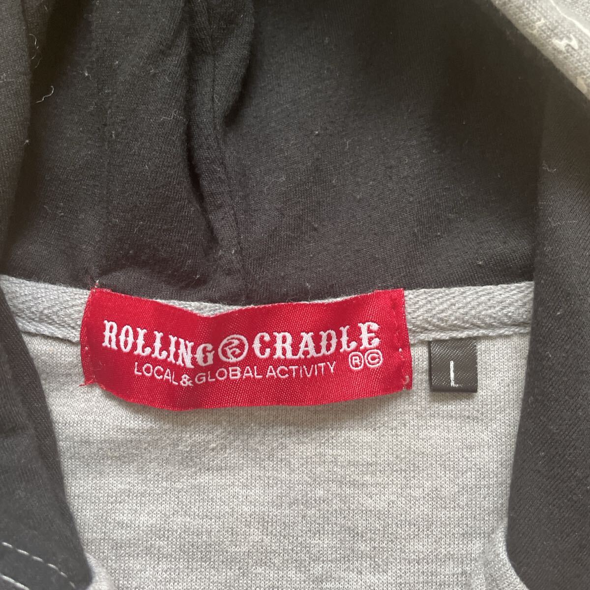 ROLLING CRADLE フルジップパーカー ローリングクレイドル 総柄 スウェットパーカー ロリクレ ジップアップパーカー_画像3