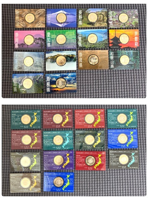 地方自治法施行六十周年記念 5百円バイカラー・クラッド貨幣 カードタイプ・2個ケース付き まとめて44個_画像3