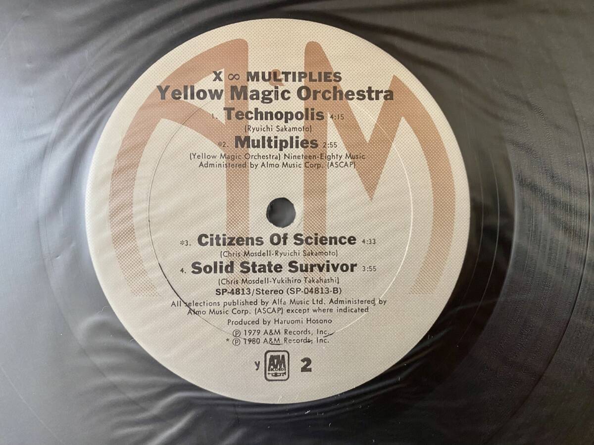 YMO レコード海外盤(US版)『X∞MULTIPLIES』（マルティプライズ）(A&M SP4813) 正規(guī)盤 中古盤
