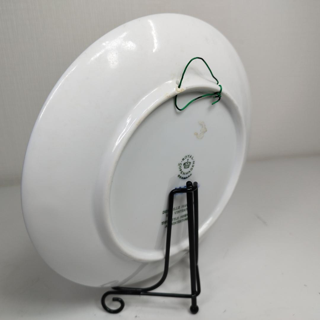 ロイヤルコペンハーゲン イヤープレート 1962年 美品 クリスマスプレート 皿 Royal Copenhagen リトルマーメイド 冬の小さな人魚 昭 yh683_画像4