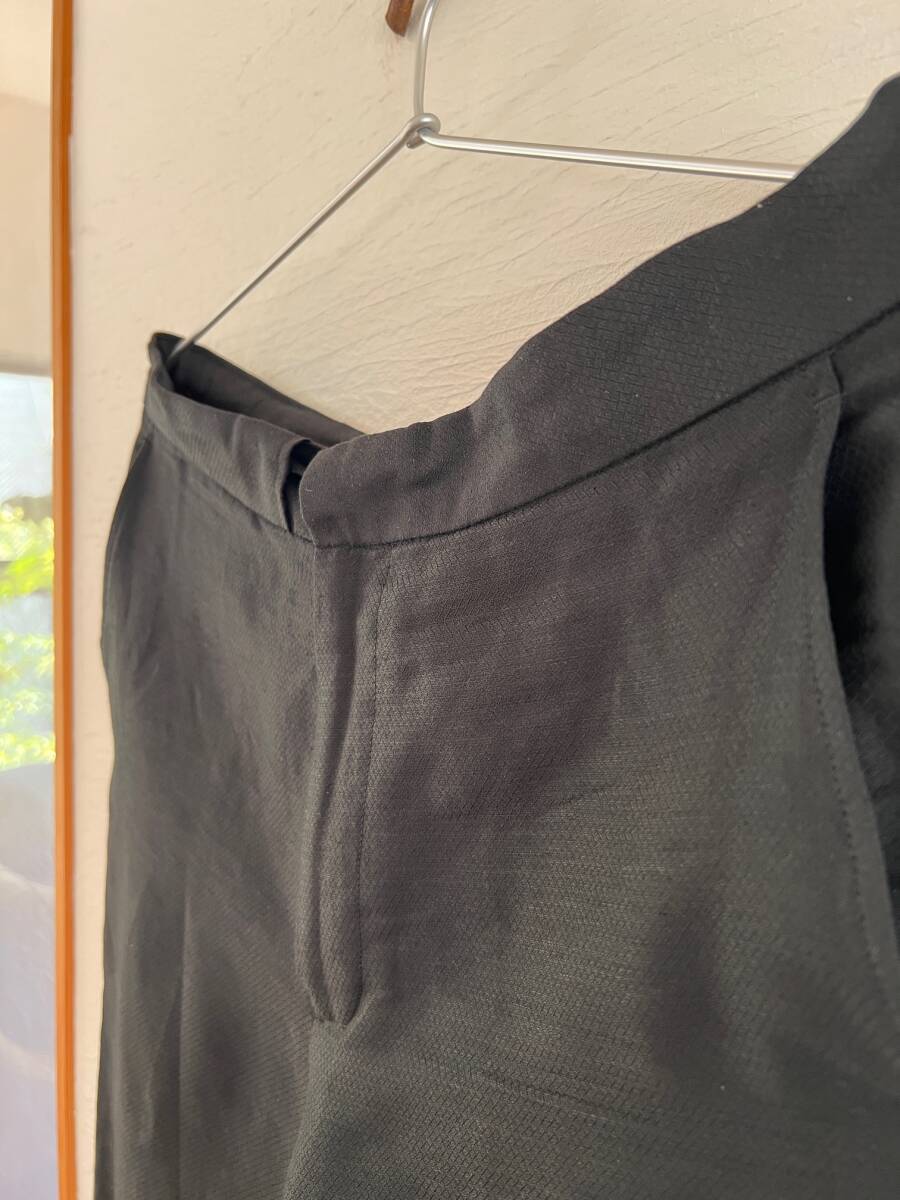 AURALEE 秋夏 SILK LINEN DOBBY SLACKS [A21SP02SD] 　オーラリー　サイズ３ ブラック　BLACK_画像2