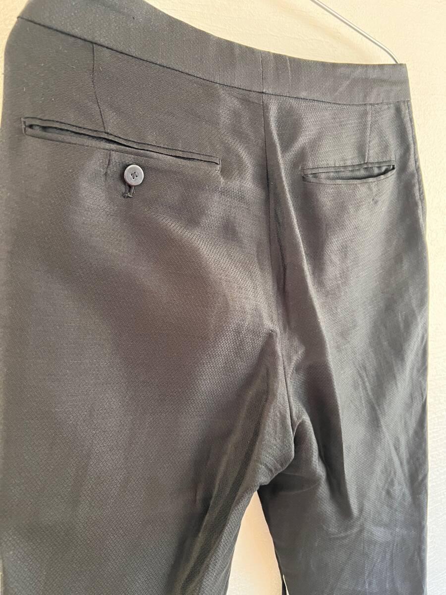 AURALEE 秋夏 SILK LINEN DOBBY SLACKS [A21SP02SD] 　オーラリー　サイズ３ ブラック　BLACK_画像3