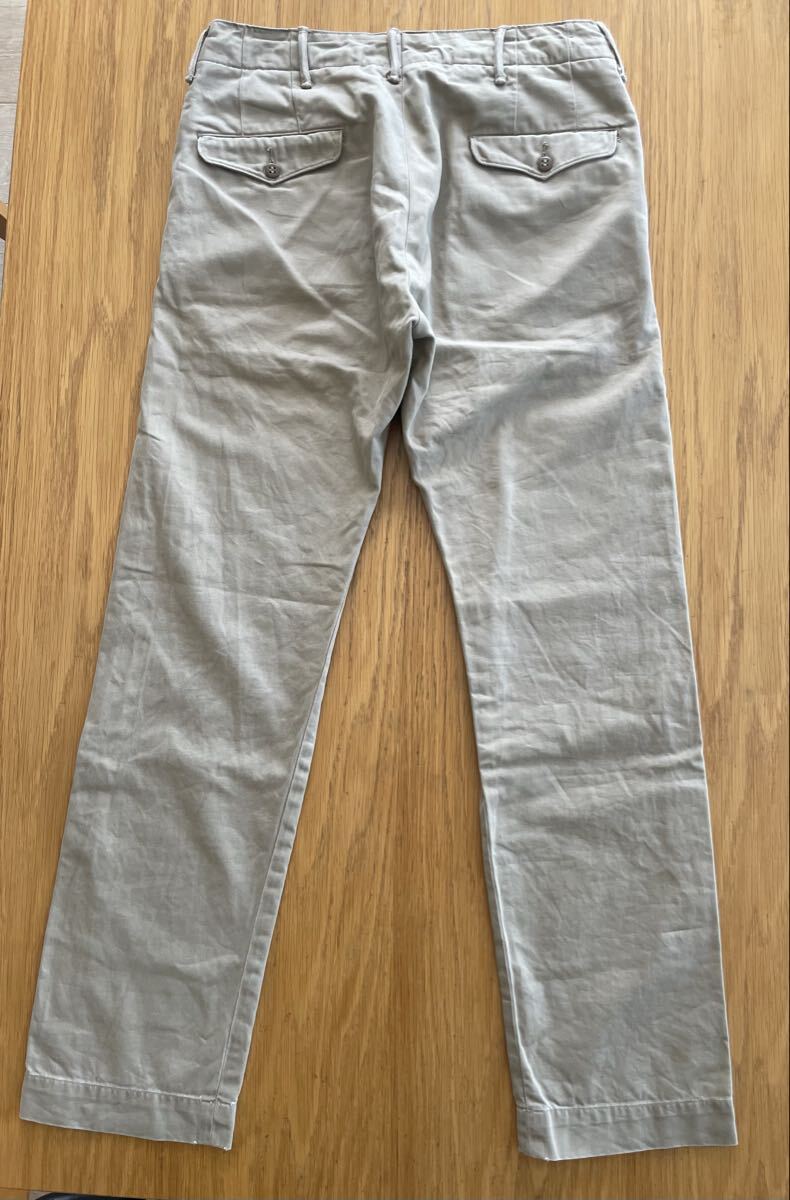 RRL Regulation Chino Trouser 30×30 レギュレーション チノパン 定番 肉厚生地 ベージュ チノ アメカジ 極美品 オリジナルレングス 格安_画像2