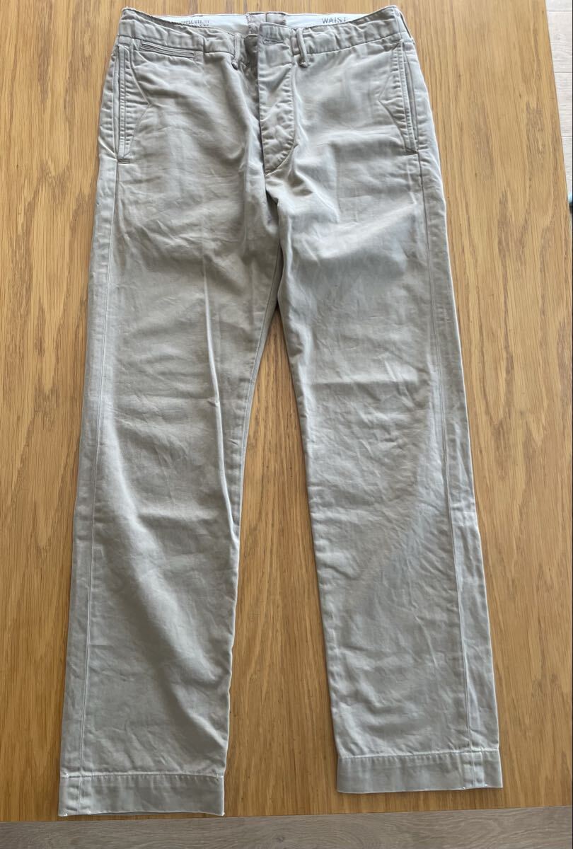 RRL Regulation Chino Trouser 30×30 レギュレーション チノパン 定番 肉厚生地 ベージュ チノ アメカジ 極美品 オリジナルレングス 格安_画像1