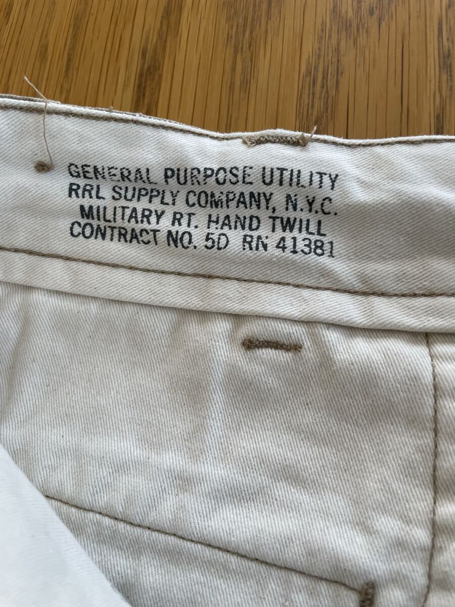 RRL Regulation Chino Trouser 30×30 レギュレーション チノパン 定番 肉厚生地 ベージュ チノ アメカジ 極美品 オリジナルレングス 格安_画像4