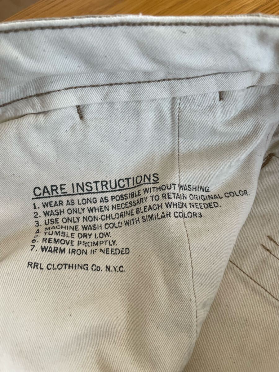 RRL Regulation Chino Trouser 30×30 レギュレーション チノパン 定番 肉厚生地 ベージュ チノ アメカジ 極美品 オリジナルレングス 格安_画像5