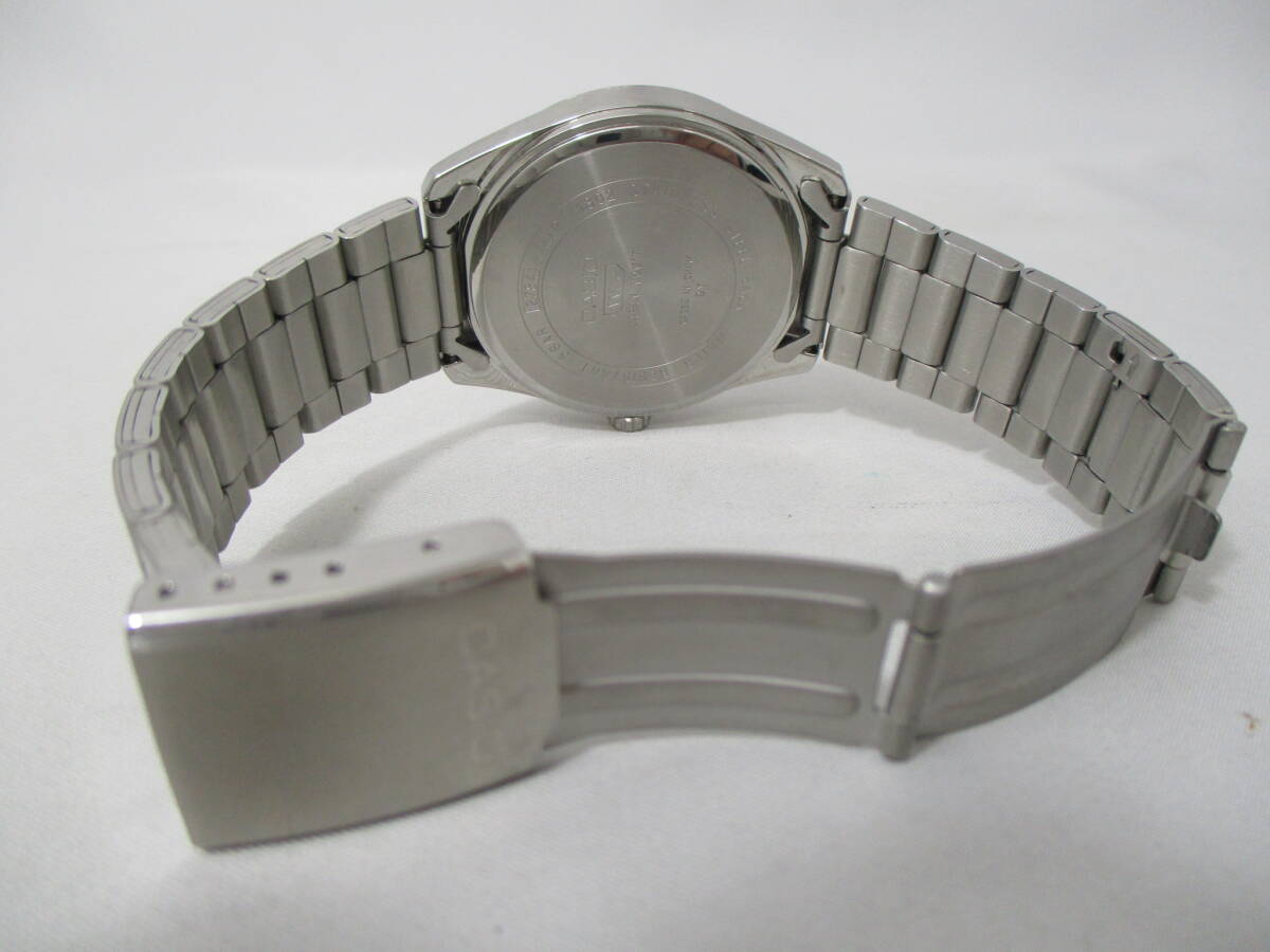 稼働品 CASIO カシオ MTP-1302 ターコイズブルーフェイス クオーツ メンズ腕時計 5気圧防水【8558】_画像9