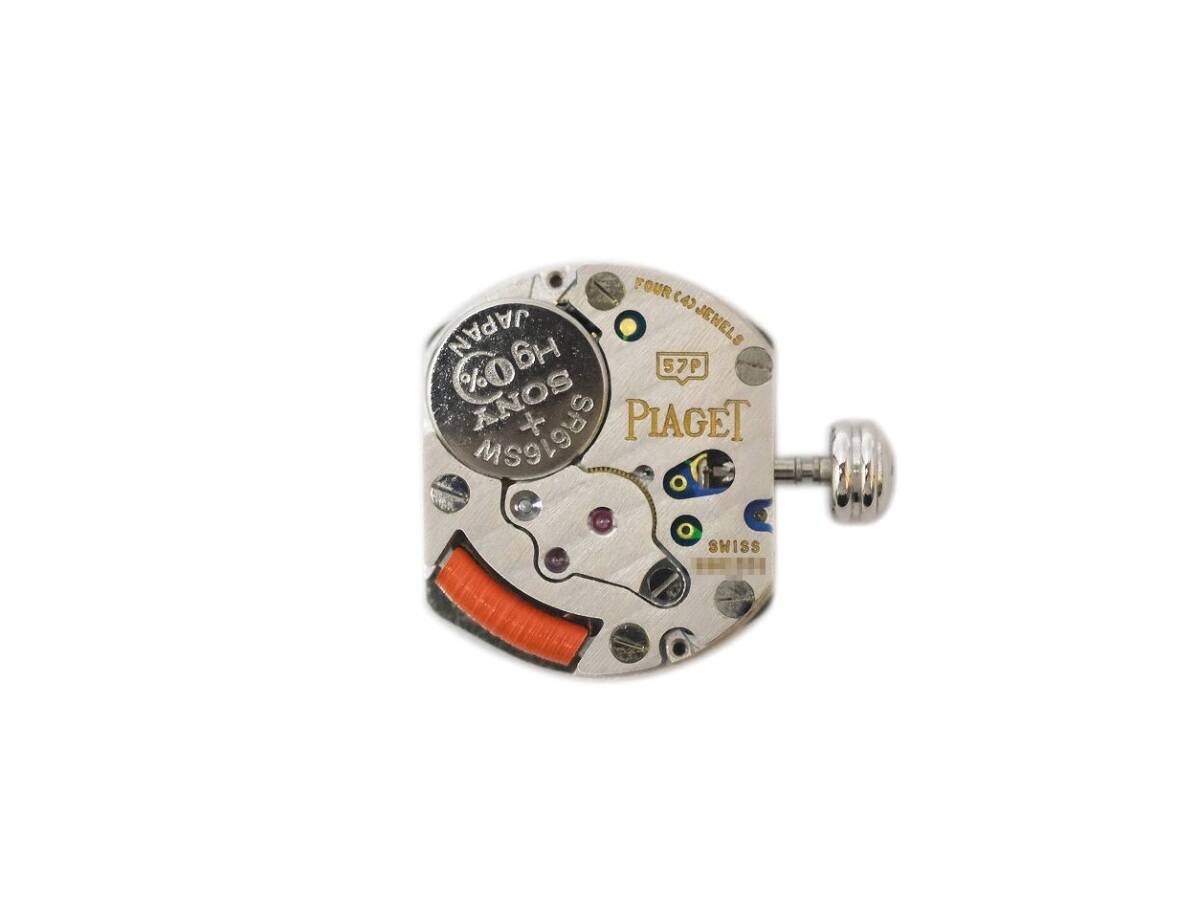 ピアジェ ミスプロトコール ムーブメント QZ ホワイトシェル文字盤 Cal.57P 可動品 ガラス・パーツ付_画像3