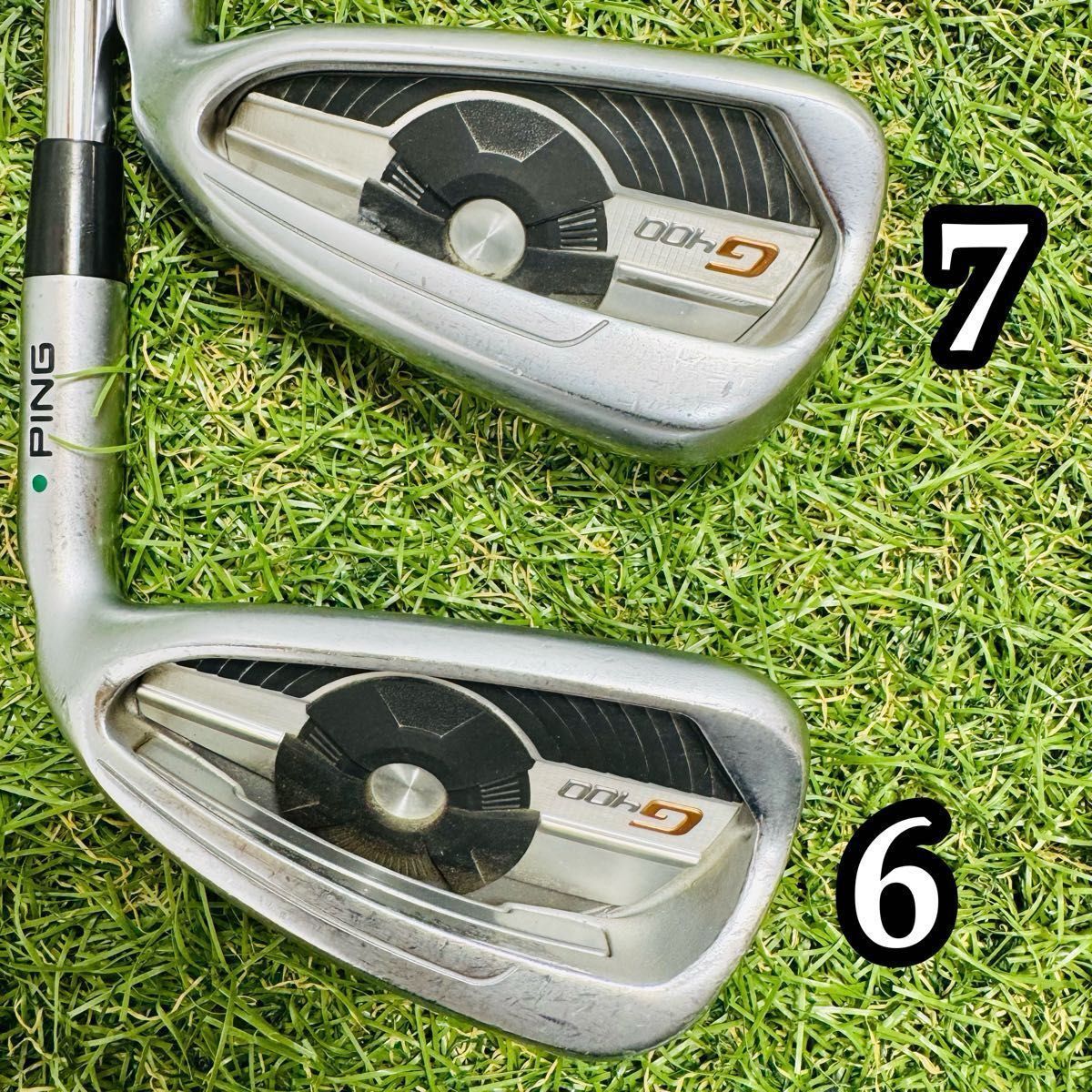 【良品】初心者推奨 PING ピン G400 緑ドット メンズアイアンセット N.S PRO MODUS3 TOUR105 5本 スチール R_画像2