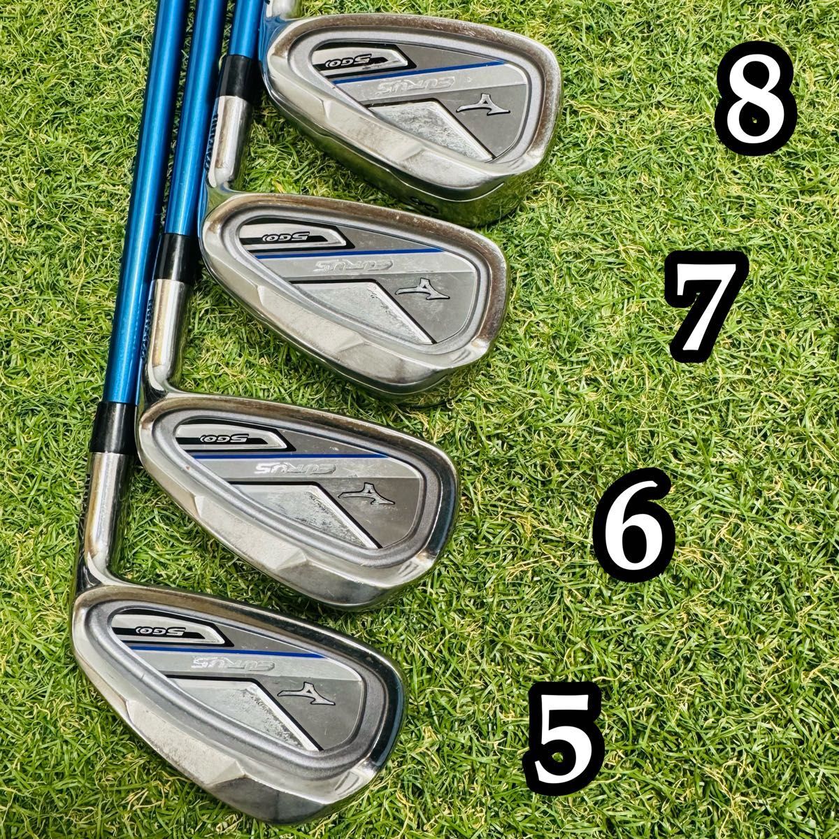 【良品】豪華8本 MIZUNO EURUS 5GO ミズノ ユーラス メンズアイアンセット カーボン SR_画像2