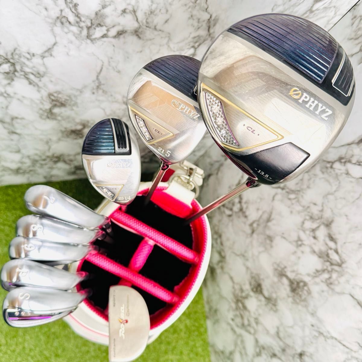 【良品】初心者推奨 BRIDGESTONE ブリヂストン PHYZ CL ファイズ レディースゴルフセット クラブセット 9本 L_画像2