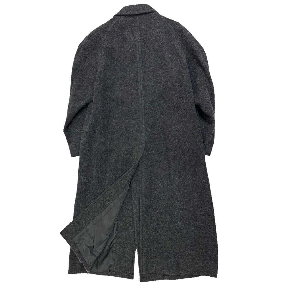 美品!!MEN'S TENORAS アルパカ ウール 超ロング コート(M 丈120㎝)グレー メンズティノラス メンズ アウター 紳士服 日本製_画像3