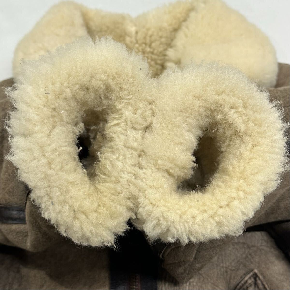 USA製 AVIREX アヴィレックス B-3 フライトジャケット(38)ブラウン 羊革 リアルムートン メンズ アウター ミリタリー _画像5