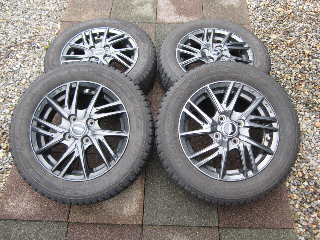 バリ山残り！14x4.5J 4穴 100 +45 165/65R14 スタッドレス 冬タイヤ ハスラー フレアクロスオーバー タフト その他軽車両 ４本セット_画像1