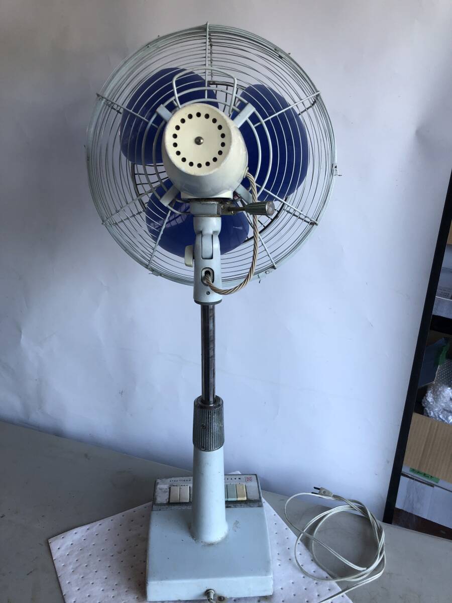【通電動作確認済】昭和レトロ扇風機 National F-30QE (昭和39年製 1964年製)高さ89-70cm 羽径30cm_画像6