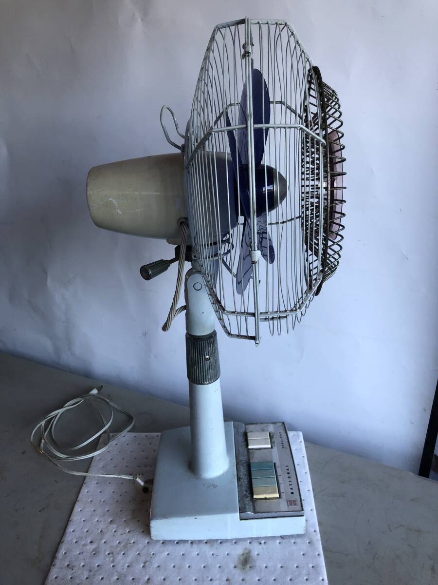 【通電動作確認済】昭和レトロ扇風機 National F-30QE (昭和39年製 1964年製)高さ89-70cm 羽径30cm_画像8