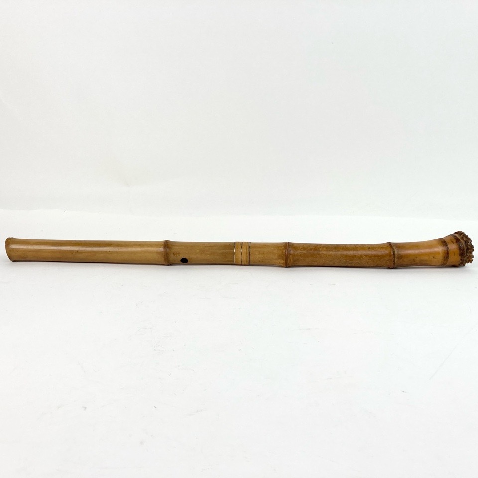 鳳舟 銘 尺八 銀三線 琴古流 和楽器 約67cm 工芸品 4179746_画像2