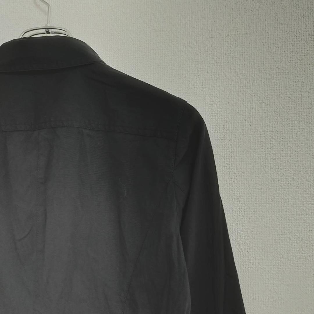 ビルダジュール シャツブラウス 長袖 M ブラック 日本製 ナイロン混_画像10