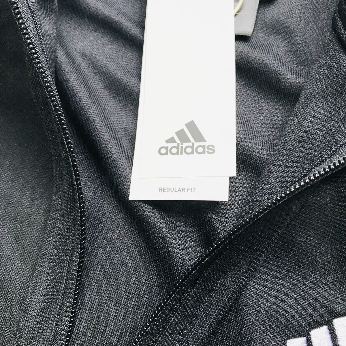 ◆J267新品【メンズM】秋冬 黒ブラック アディダス ジャージ トレーニングウェア 上下セット 吸汗速乾 セットアップ ジャケット パンツ_画像6