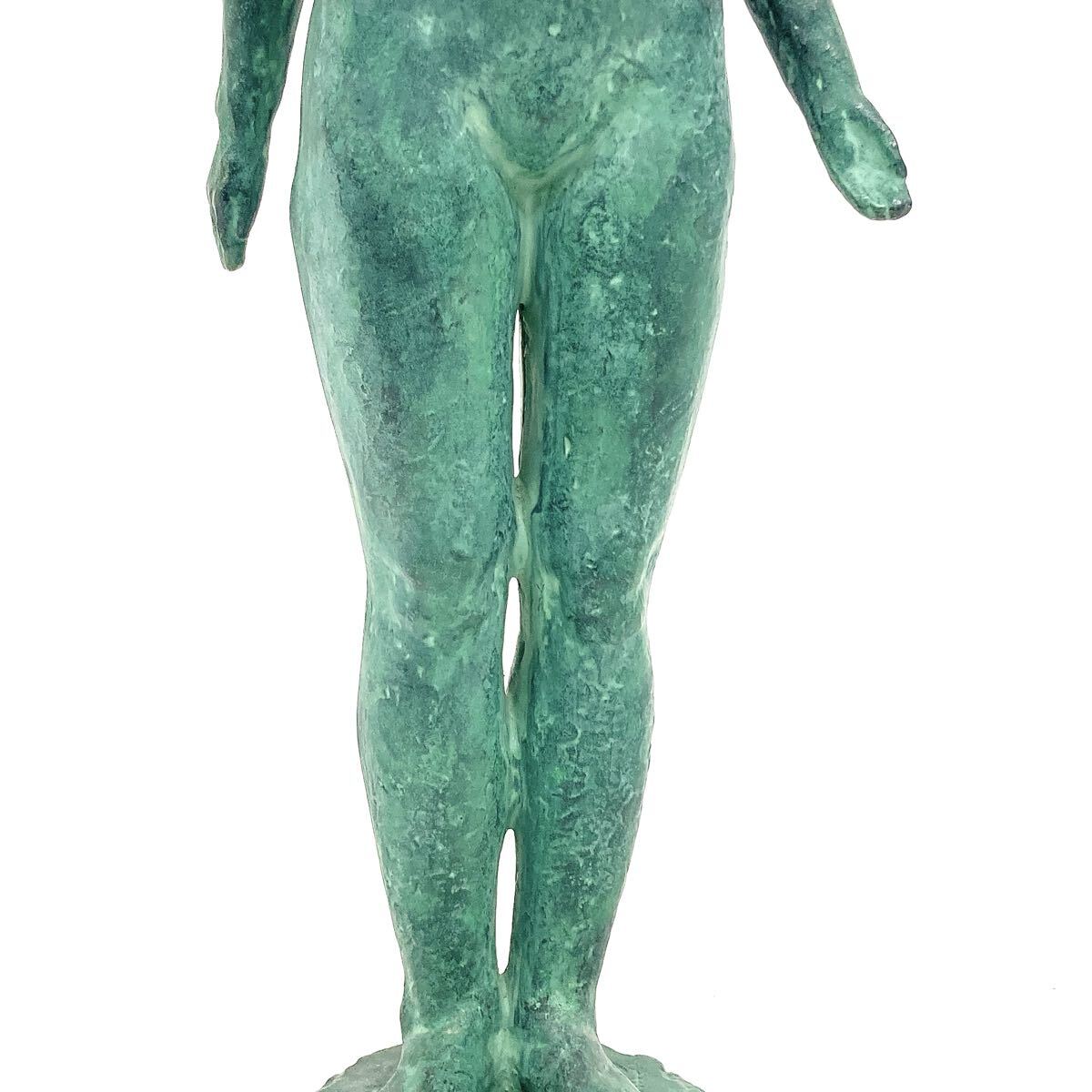 真作　三枝惣太郎　裸婦像　鉄製　ブロンズ像　在銘　女性像　美人像　彫刻　置物 真作 三枝惣太郎 裸婦像 鉄製 ブロンズ像 在銘 女性像 美人像 彫刻