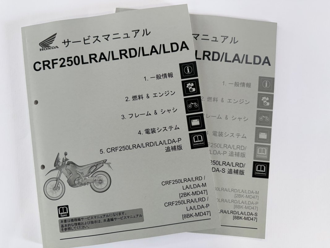 CRF250L/CRF250 RALLY/ラリー/S/ハイシート（MD47） ホンダ サービスマニュアル 整備書（機種編） メンテナンス 正規品 新品 60K1T00_画像1