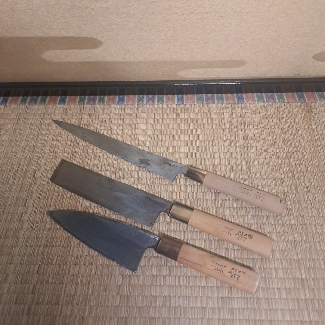 貞宗包丁３本セット　 柳刃包丁 和包丁 出刃包丁　A2 V1_画像1