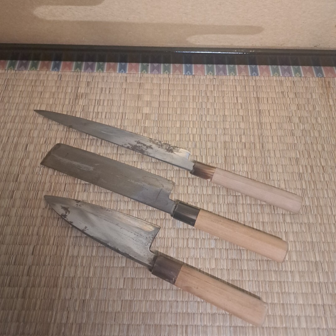 貞宗包丁３本セット　 柳刃包丁 和包丁 出刃包丁　A2 V1_画像2