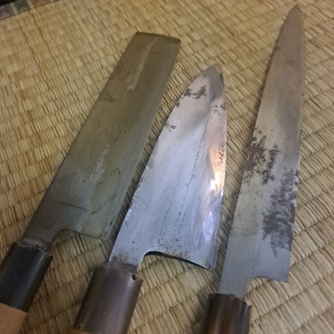 貞宗包丁３本セット　 柳刃包丁 和包丁 出刃包丁　A2 V1_画像6