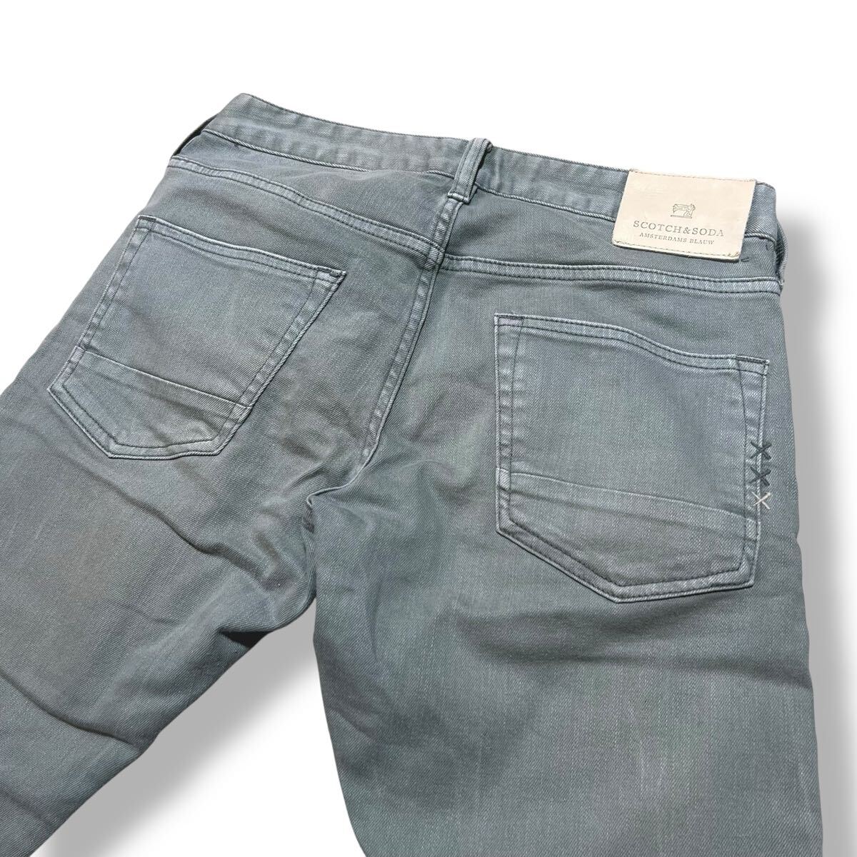スコッチアンドソーダ RALSTON SLIM FIT テーパード ストレッチ デニム パンツ サイズ28 ストレッチジーンズ 細身デニム 人気モデル_画像5