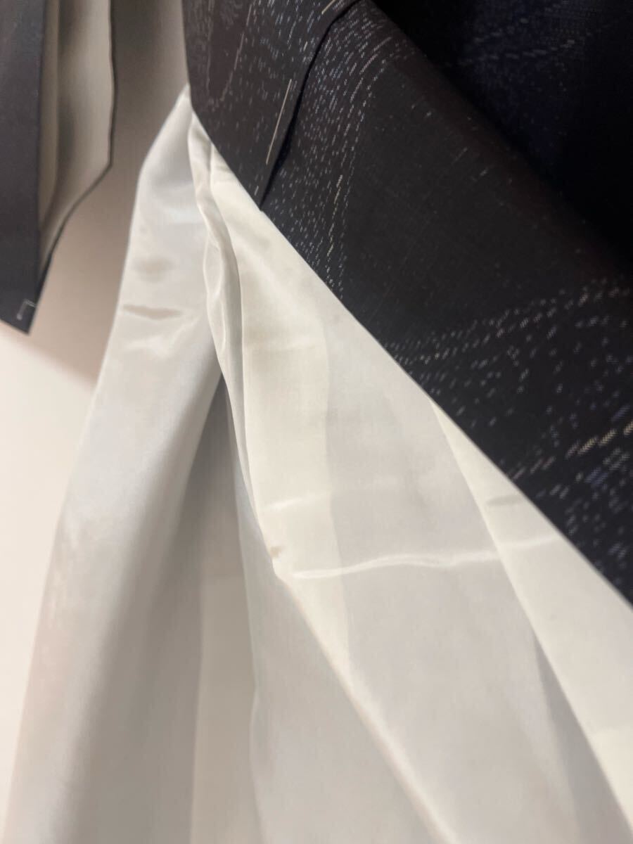 逸品 本場大島紬 著物 伝統(tǒng)織物 著丈162cm 絹100% 総柄 しつけ纟付き 総織物 大島きもの 