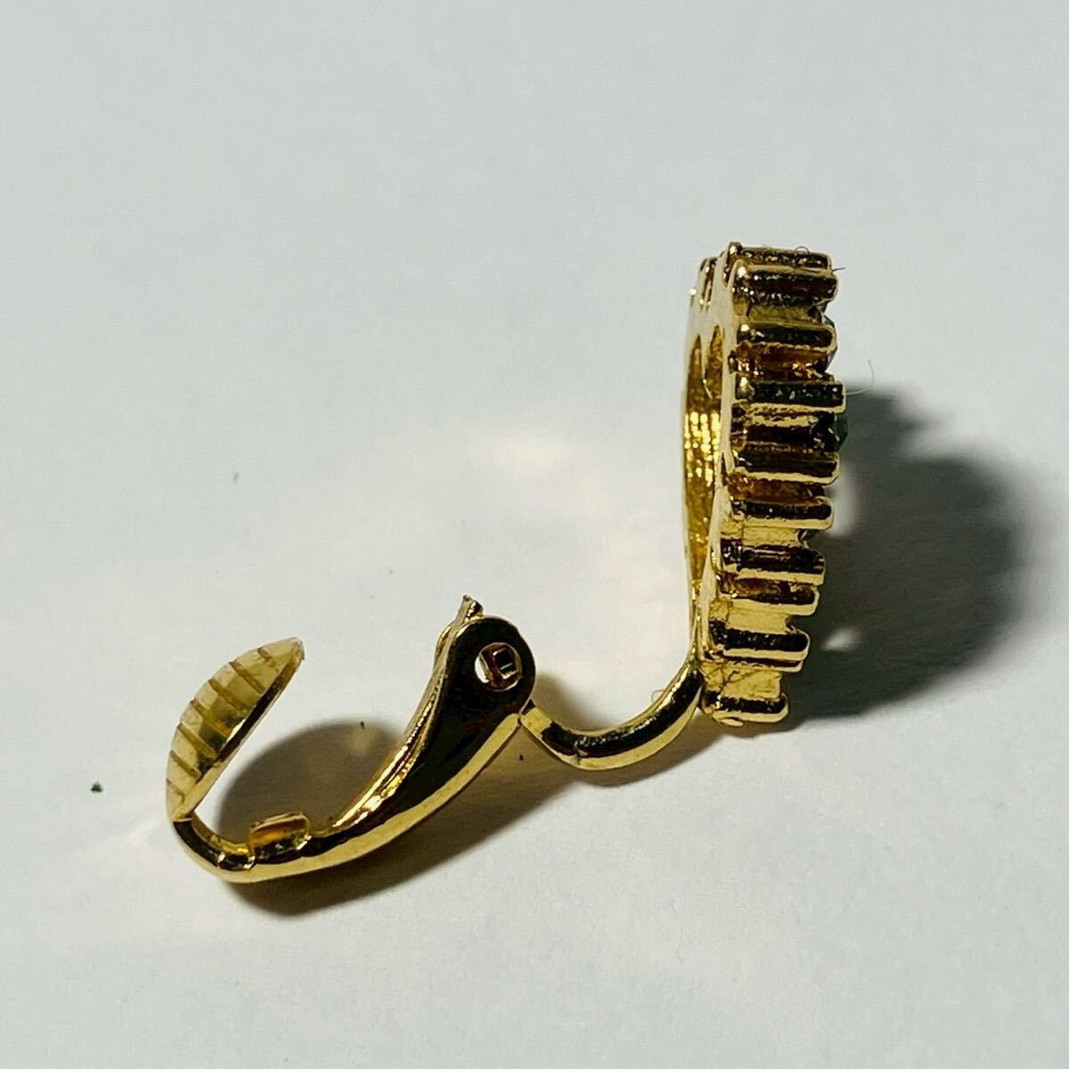 横-42 Christian Dior クリスチャンディオール イヤリング アクセサリー ゴールドカラー ラインストーン ゴールド ディオール CD_画像10