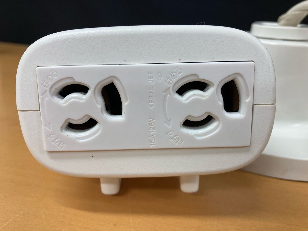 堀) Panasonic 抜け止め接地 リーラーコンセント WG878281W 接地2P15A引掛キャップ付 1.8m パナソニック 15A125V (250620 10-4)_画像6