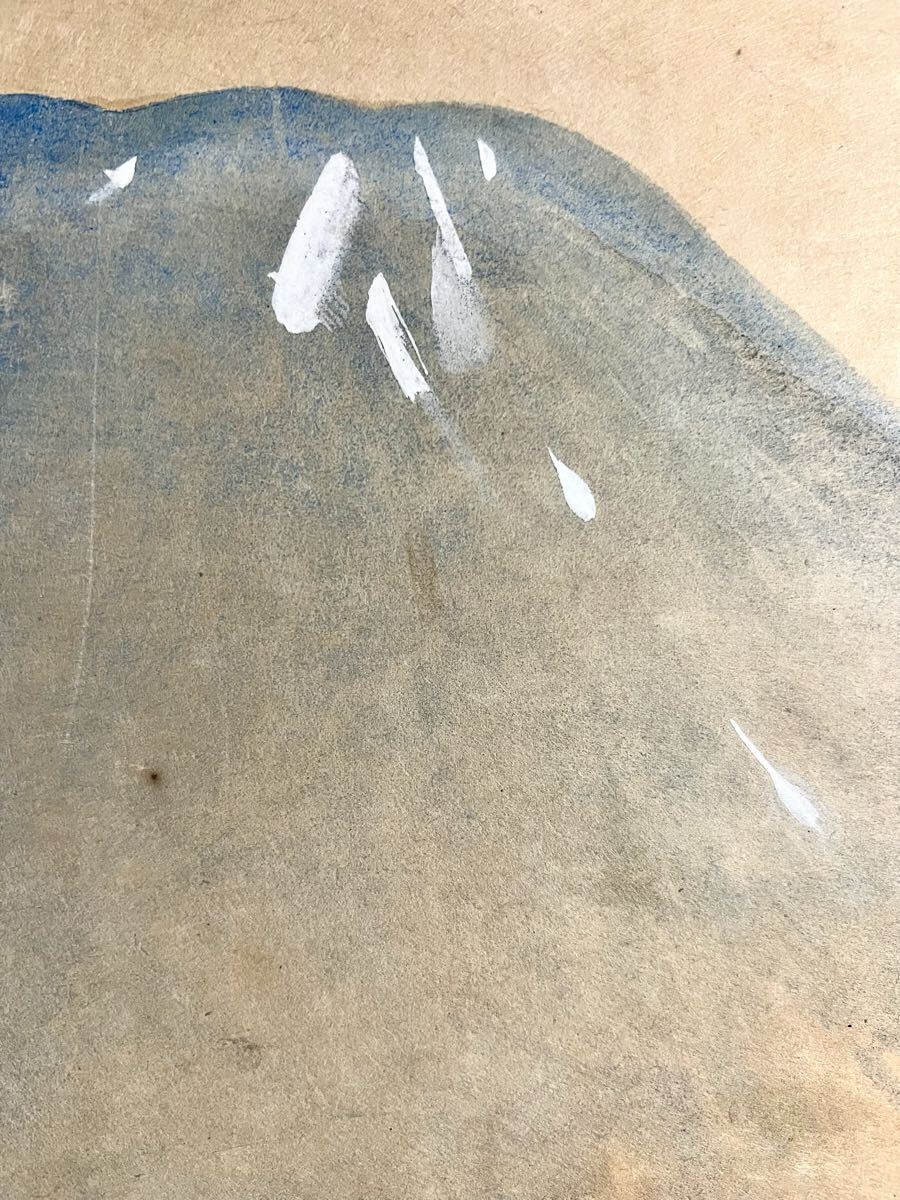 【真作】【S8】竹内栖鳳「富士」紙本 肉筆 合箱 風景画 山水図 絵画 掛軸 明治-昭和時代前期の日本画家 京都の人 師: 幸野楳嶺_画像8