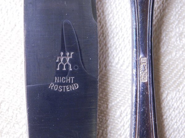 7628 希少☆ ドイツ ヘンケルス ゾーリンゲン カトラリー ナイフ フォーク 10本セット J.A.HENCKELS SOLINGEN ZWILLINGSWERK_画像6