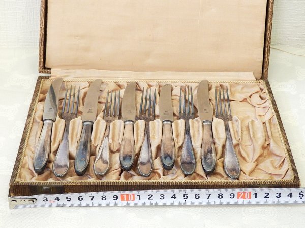 7628 希少☆ ドイツ ヘンケルス ゾーリンゲン カトラリー ナイフ フォーク 10本セット J.A.HENCKELS SOLINGEN ZWILLINGSWERK_画像8