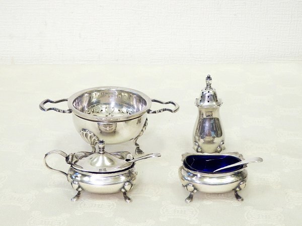 7436 希少☆ MAPPIN & WEBB アンティーク ソルト & ペッパー 調味料入れ 他 PRINCES PLATE 銀 英国王室御用達 マッピン＆ウェッブ_画像1