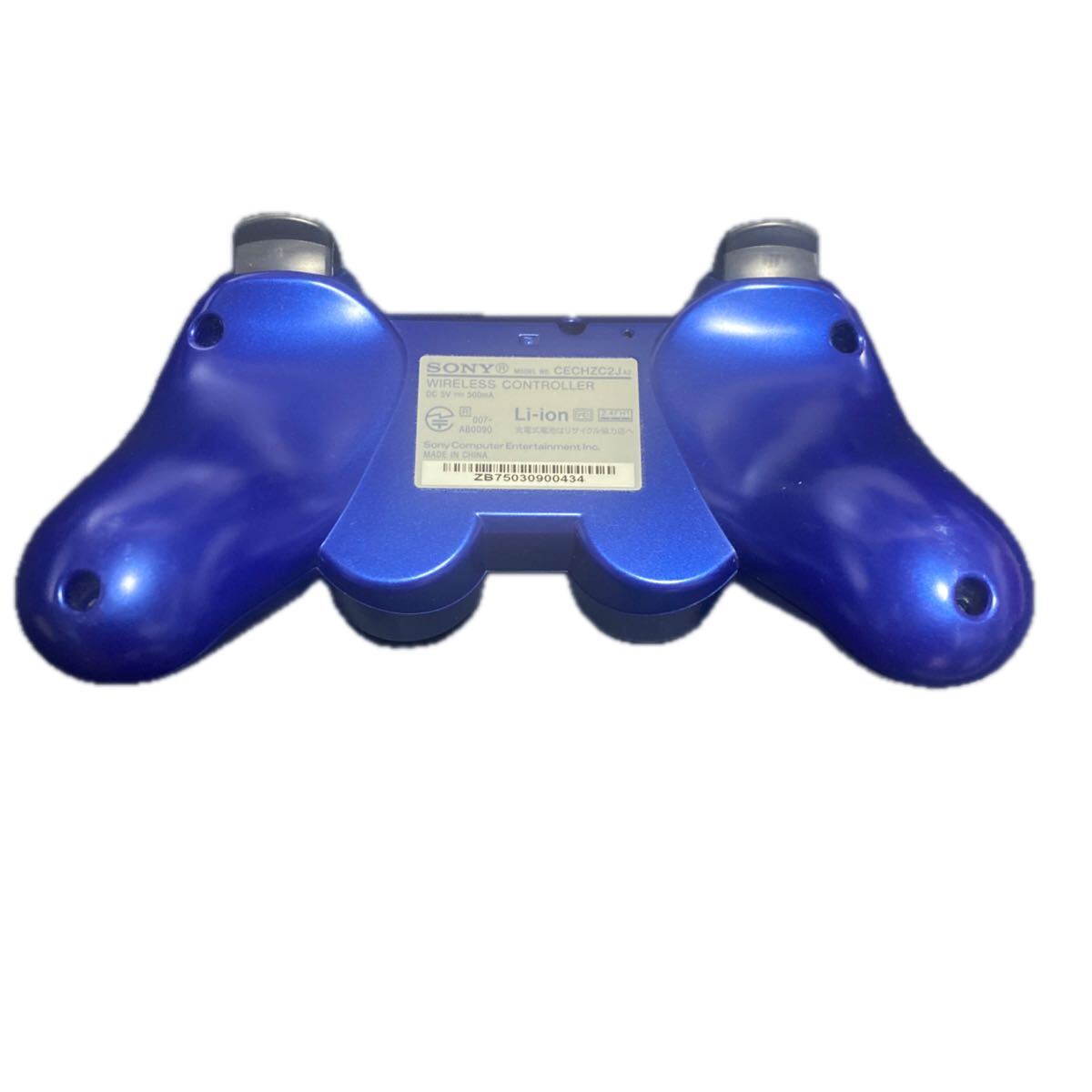 PS3 ワイヤレスコントローラ DUALSHOCK 3 メタリック・ブルー CECH-ZC2JMB SONY ソニー デュアルショック3 送料無料_画像4