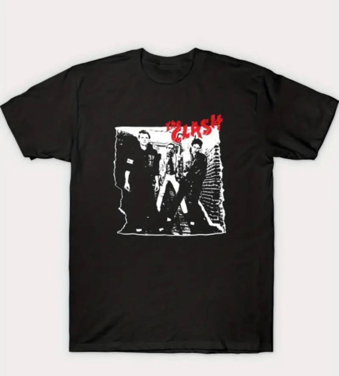  новый товар не использовался / бесплатная доставка [ THE CLASH / The * авария / белый . перемещение ] короткий рукав футболка / M размер / 100% хлопок производства, Joe Strummer, Mick Jones