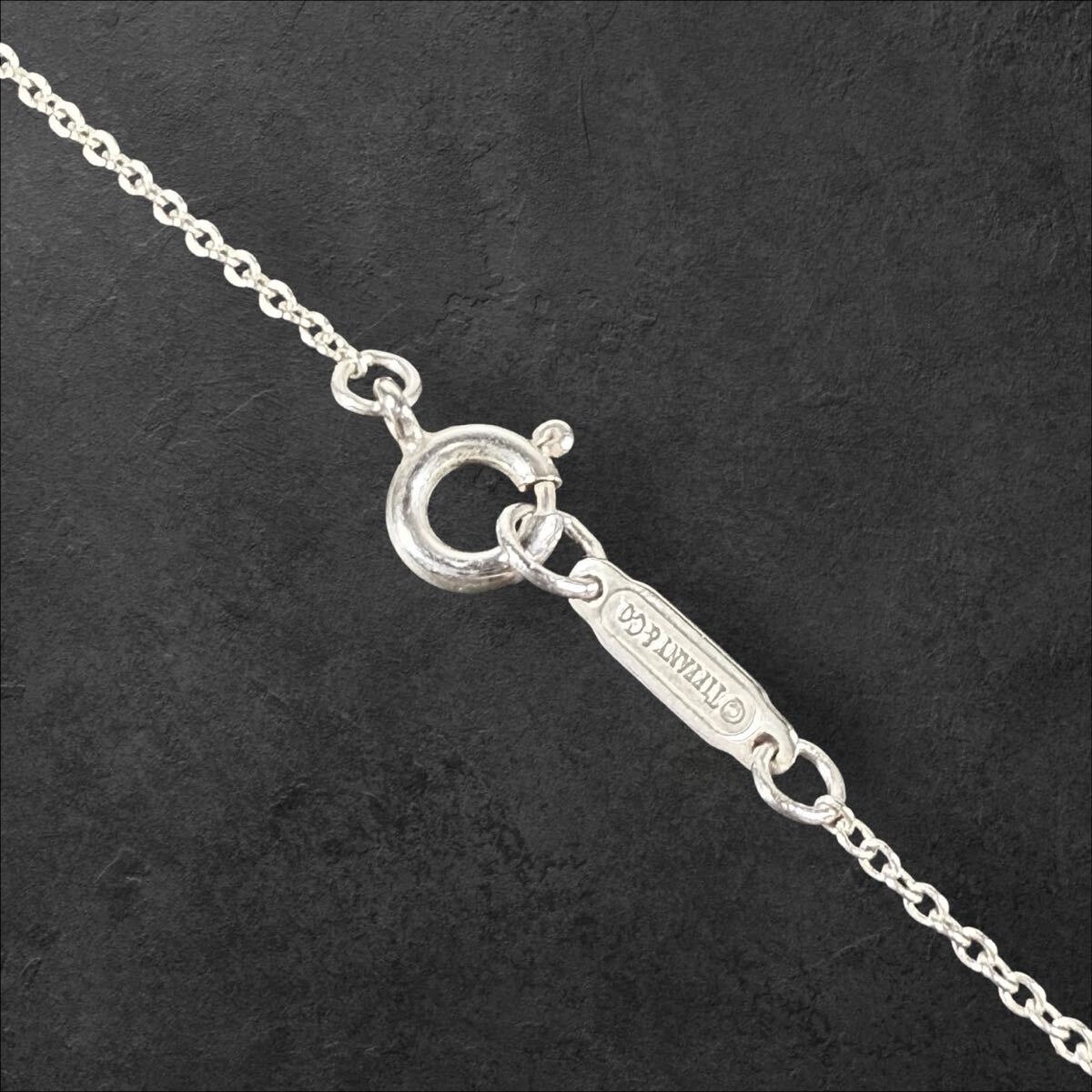 良品【ティファニー】基準内 TIFFANY&Co. ネックレス リターントゥハート ダブル シルバー925 全長40cm トップ幅1cm 女性用 レディース_画像6