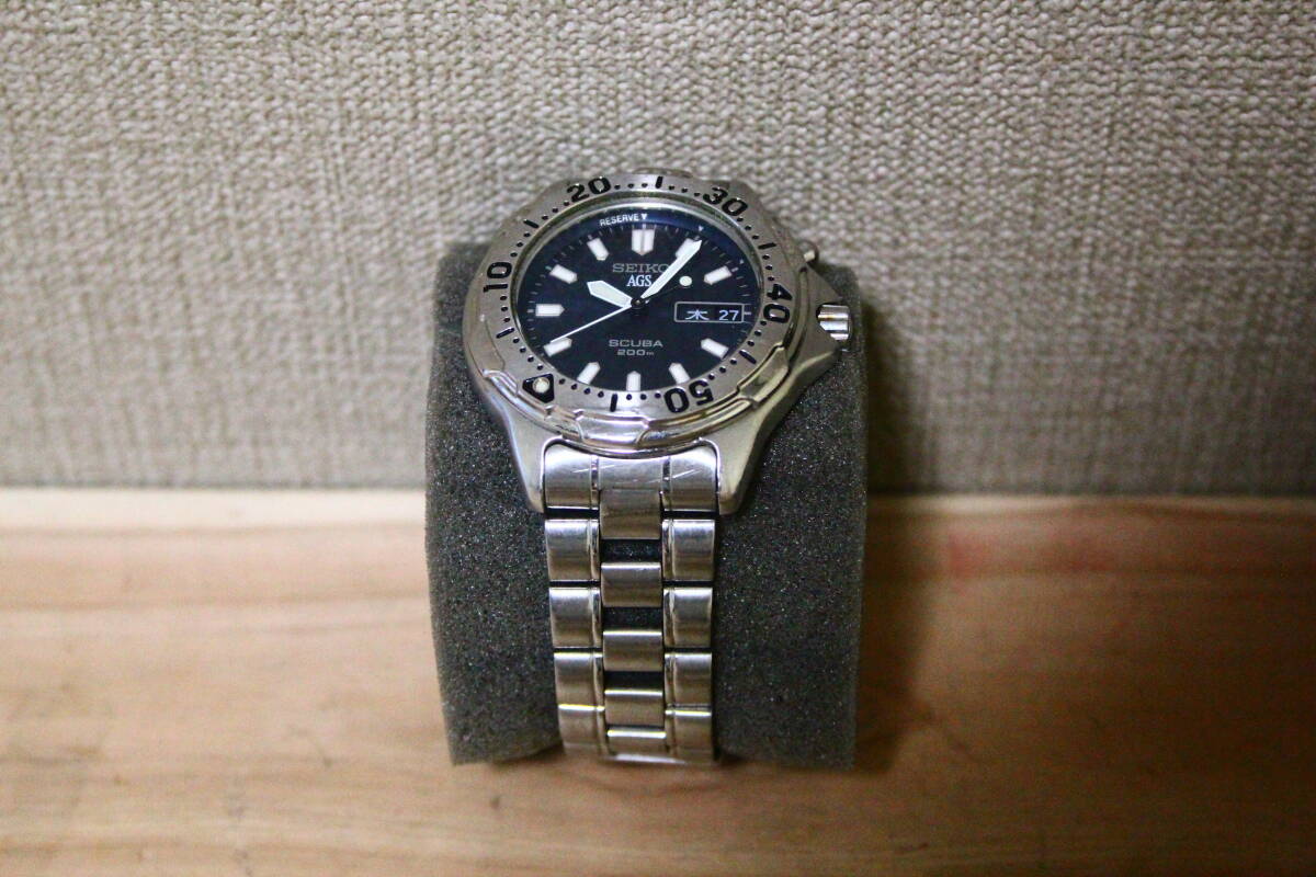 TJ10151 SEIKO セイコー キネティック KINETIC 5M43-0C30 AGS SCUBA 自動巻き メンズ _画像7