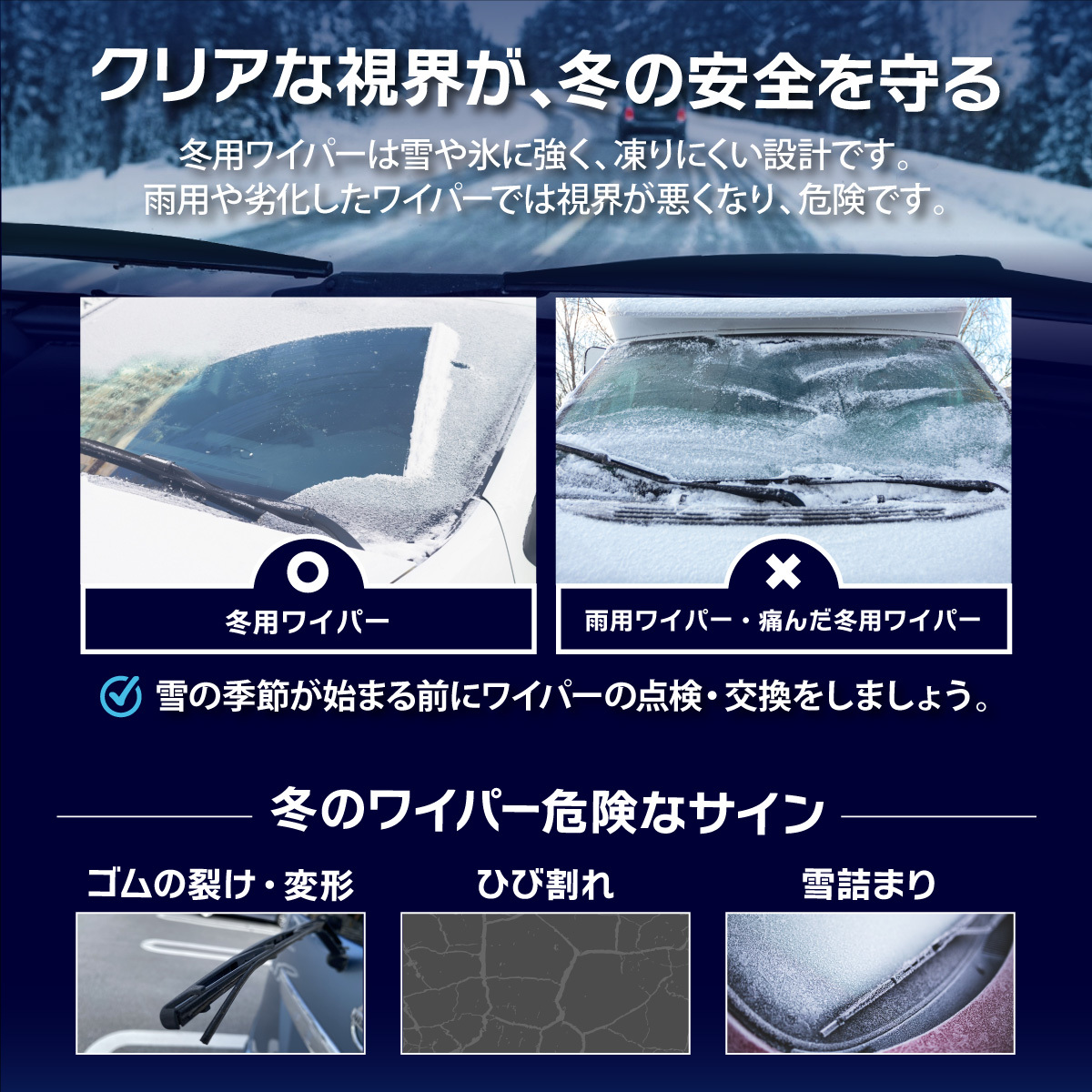 CAPSOL ダイハツ テリオスキッド J131 グラファイト仕様 スノーワイパーブレード 1本 マルチクリップ U字フック 325mm 13インチ_画像6