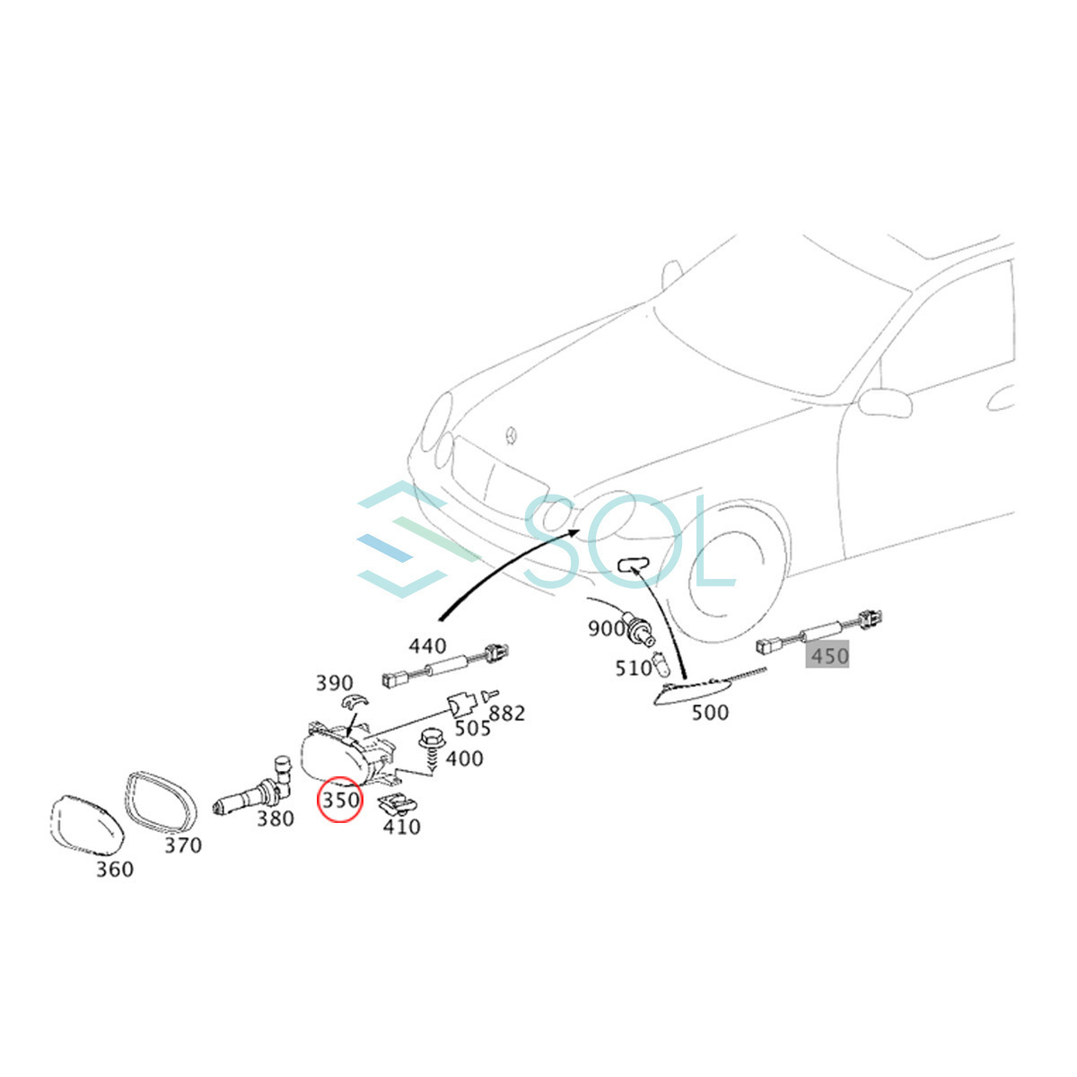 ベンツ W463(後期) W209(後期) フォグランプ 左右セット 樹脂製レンズ G350 G550 CLK200 CLK350 1698201556 1698201656 出荷締切18時_画像7