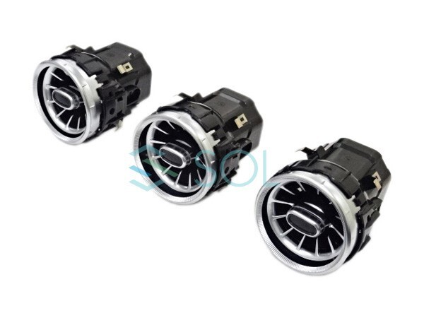 ベンツ Cクラス W205 S205 C205 A205 前期 タービンルック アンビエントライト連動 エアコン吹き出し口 フロント用 純正交換 LEDカラー3色_画像2