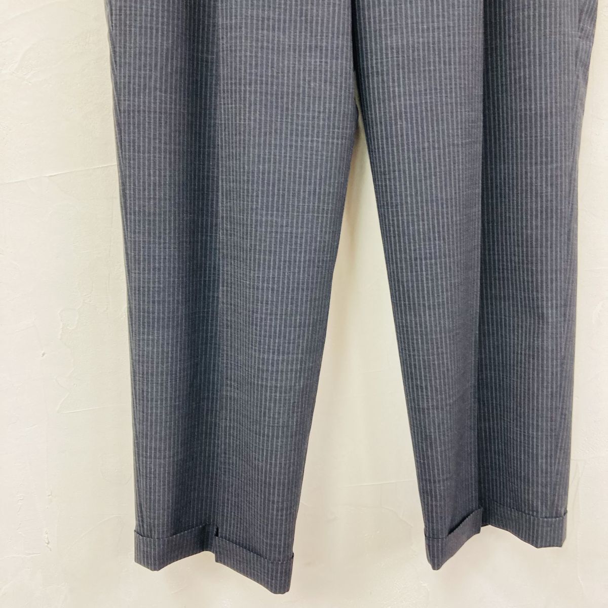 2O2793-J*Brooks Brothers Brooks Brothers полоса слаксы брюки * размер 36W мужской джентльмен низ tuck брюки длинный 