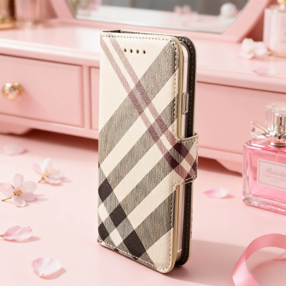 Sense3 lite Basic ケース SHM12 SHV48 手帳型 おしゃれ ベージュ 茶 可愛い カバー 鏡付 ストラップ スマホケース チェック柄 送料無料_画像10
